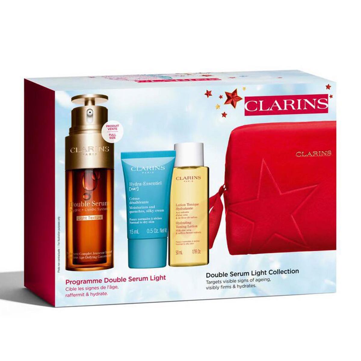 Clarins Double-Serum Crema Ligera 50Ml + Hydra-Essential Crema 15Ml + Locion 50Ml
